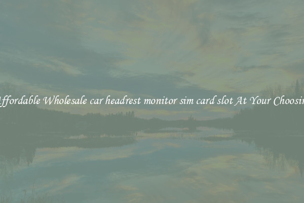 Affordable Wholesale car headrest monitor sim card slot At Your Choosing