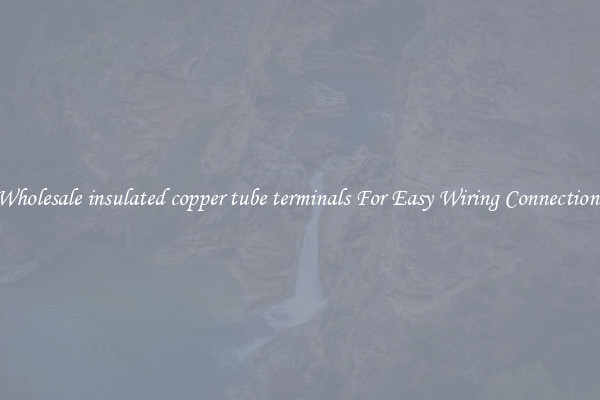 Wholesale insulated copper tube terminals For Easy Wiring Connections