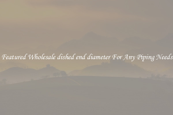 Featured Wholesale dished end diameter For Any Piping Needs