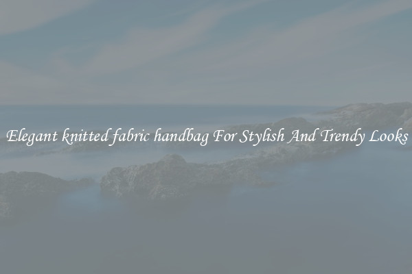 Elegant knitted fabric handbag For Stylish And Trendy Looks