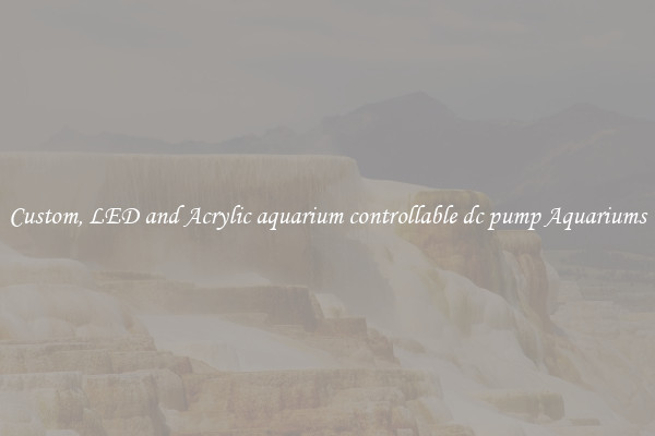 Custom, LED and Acrylic aquarium controllable dc pump Aquariums