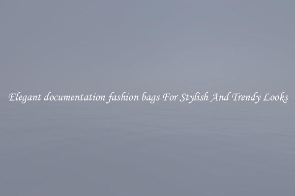 Elegant documentation fashion bags For Stylish And Trendy Looks