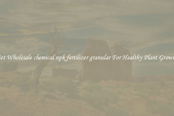 Get Wholesale chemical npk fertilizer granular For Healthy Plant Growth