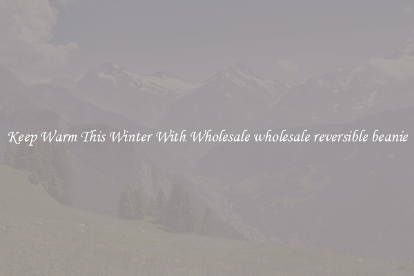 Keep Warm This Winter With Wholesale wholesale reversible beanie