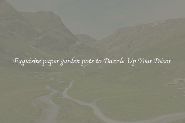 Exquisite paper garden pots to Dazzle Up Your Décor 