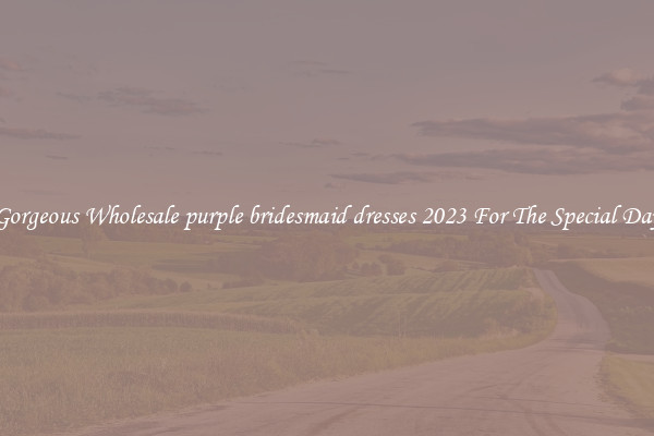 Gorgeous Wholesale purple bridesmaid dresses 2023 For The Special Day