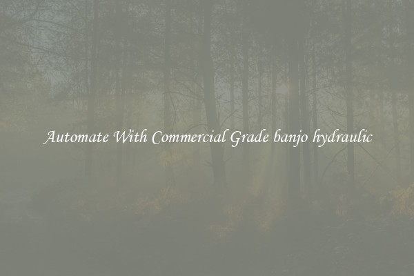 Automate With Commercial Grade banjo hydraulic